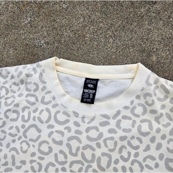 Y2k 10 DEEP Beast Logo Graphic Cheetah Print T Shirt Large Karmaloop Mishka - Picture 3 of 5